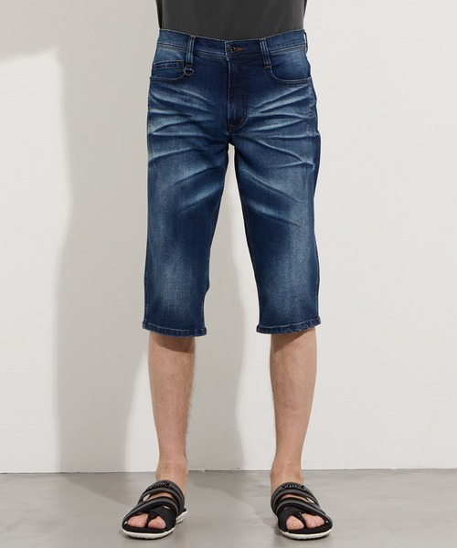 HIDEAWAYS NICOLE（ハイダウェイニコル）の「アラカルトデニムクロップドパンツ（デニムパンツ・メンズ・ネイビー/ブルー/オフホワイト・X-LARGE/LARGE/MEDIUM/SMALL）」の12枚目の写真