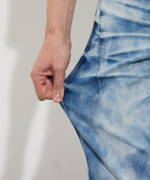 HIDEAWAYS NICOLE（ハイダウェイニコル）の「アラカルトデニムクロップドパンツ（デニムパンツ・メンズ・ネイビー/ブルー/オフホワイト・X-LARGE/LARGE/MEDIUM/SMALL）」の18枚目の写真