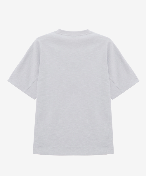 MINDBRIDGE（マインドブリッジ）の「[COUTURE]ジャカードセミオーバーTシャツ（Tシャツ/カットソー・メンズ・ライトグレー・95/100/105/110）」の2枚目の写真