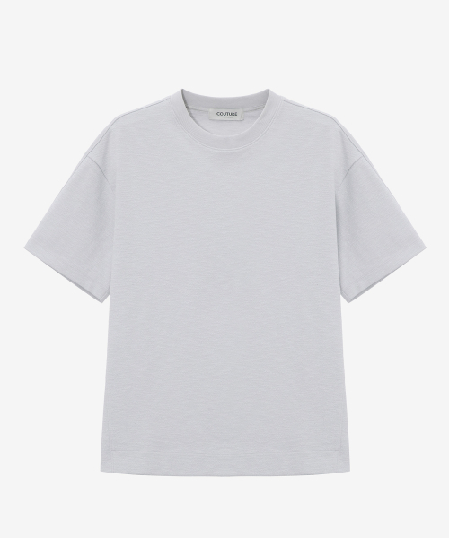 MINDBRIDGE（マインドブリッジ）の「[COUTURE]ジャカードセミオーバーTシャツ（Tシャツ/カットソー・メンズ・ライトグレー・95/100/105/110）」の3枚目の写真
