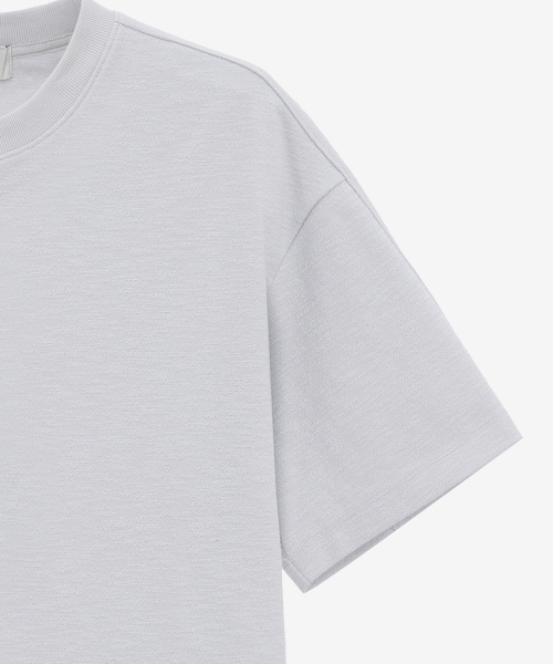MINDBRIDGE（マインドブリッジ）の「[COUTURE]ジャカードセミオーバーTシャツ（Tシャツ/カットソー・メンズ・ライトグレー・95/100/105/110）」の7枚目の写真