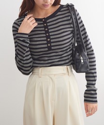 【Robert P. Miller】パネルリブ ヘンリー ロングスリーブTシャツ RM264-2281