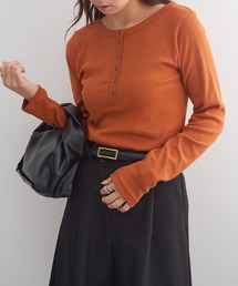 【Robert P. Miller】パネルリブ ヘンリー ロングスリーブTシャツ RM264-2281
