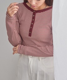【Robert P. Miller】パネルリブ ヘンリー ロングスリーブTシャツ RM264-2281
