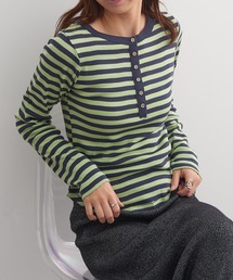 【Robert P. Miller】パネルリブ ヘンリー ロングスリーブTシャツ RM264-2281