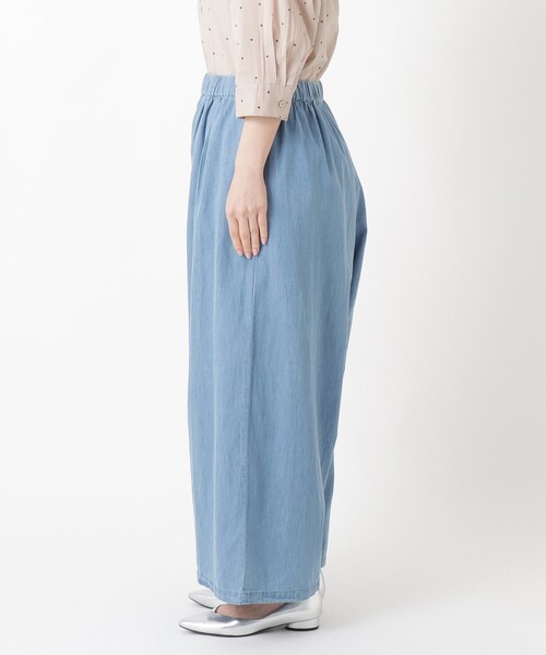 one'sterrace(ワンズテラス)の「デニムワイドパンツ(デニムパンツ・レディース・ブルー系その他7/ネイビー系5・02)」の12枚目の写真