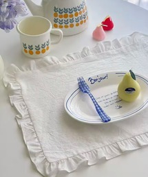 ammy.（エイミードット）の「【 ammy. / エイミードット 】 フリル デザイン ランチ マット（ランチョンマット/テーブルウェア）」