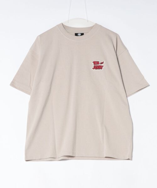 Tom＆Jerry（トムアンドジェリー）の「【公式】トムとジェリー　ワッペン&PUアップリケTシャツ（Tシャツ/カットソー・メンズ・オートミール/グレイッシュベージュ/ブラック/サックスブルー・L/M）」の7枚目の写真