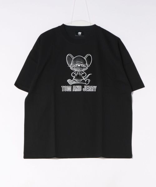 Tom＆Jerry（トムアンドジェリー）の「【公式】トムとジェリー　ワッペン&PUアップリケTシャツ（Tシャツ/カットソー・メンズ・オートミール/グレイッシュベージュ/ブラック/サックスブルー・L/M）」の8枚目の写真