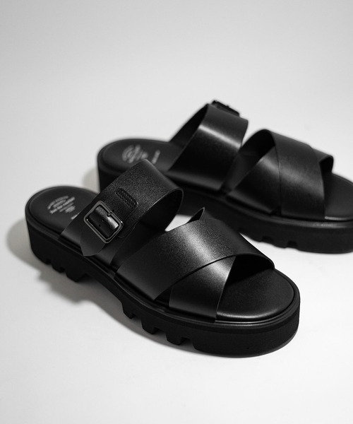 foot the coacher(フットザコーチャー)の「CROSS BELT SANDALS TWETY SOLE(サンダル・メンズ・ブラック・9/8h/7h)」の4枚目の写真