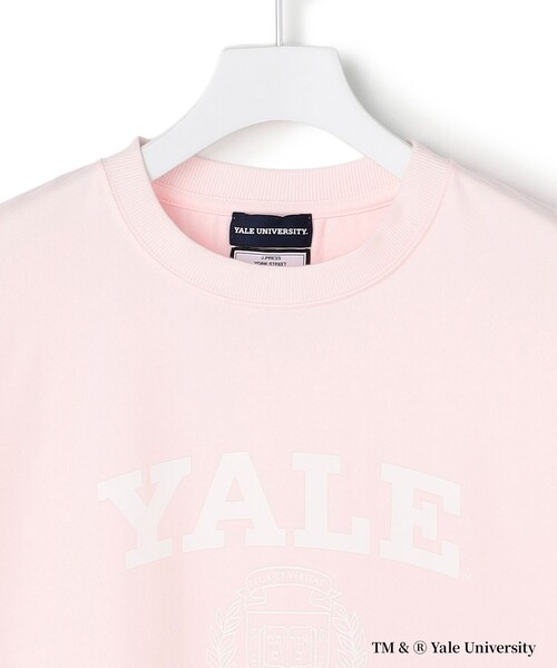 J.PRESS YORK STREET(ジェイプレスヨークストリート)の「【YALE別注】【UNISEX】カレッジ プリント Tシャツ(Tシャツ/カットソー・メンズ・ピンク系/ライトグレー系8/ホワイト系・SMALL/MEDIUM/LARGE)」の9枚目の写真