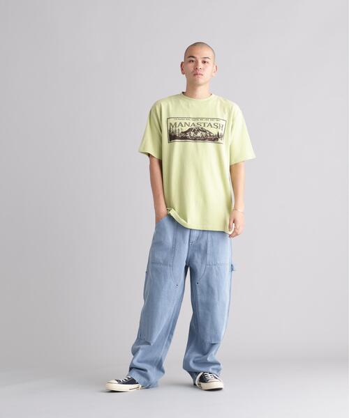 MANASTASH(マナスタッシュ)の「MANASTASH/マナスタッシュ HEMP TEE RIDGE(Tシャツ/カットソー・メンズ・ホワイト/ブラック/ライム・L/S/XL/M)」の8枚目の写真