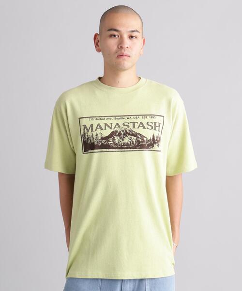 MANASTASH(マナスタッシュ)の「MANASTASH/マナスタッシュ HEMP TEE RIDGE(Tシャツ/カットソー・メンズ・ホワイト/ブラック/ライム・L/S/XL/M)」の3枚目の写真