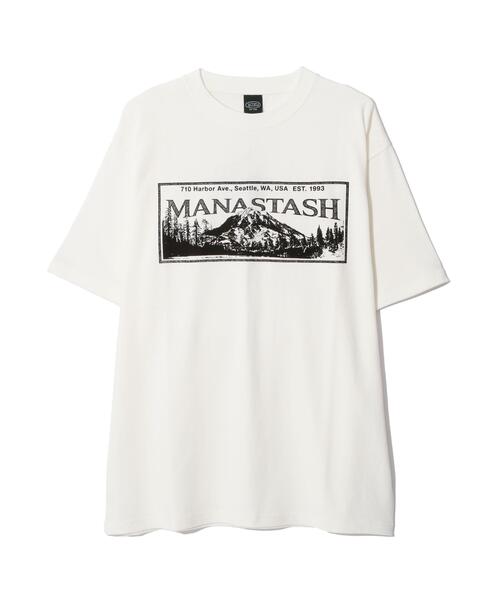 MANASTASH(マナスタッシュ)の「MANASTASH/マナスタッシュ HEMP TEE RIDGE(Tシャツ/カットソー・メンズ・ホワイト/ブラック/ライム・L/S/XL/M)」の4枚目の写真