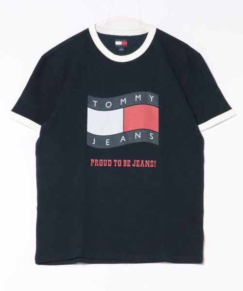 TOMMY HILFIGER(トミーヒルフィガー)の「フラッグロゴ Tシャツ(Tシャツ/カットソー・メンズ・グレー/ネイビー/ホワイト・LARGE/X-LARGE/MEDIUM)」の3枚目の写真