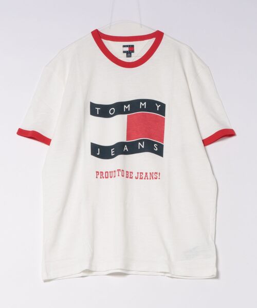 TOMMY HILFIGER(トミーヒルフィガー)の「フラッグロゴ Tシャツ(Tシャツ/カットソー・メンズ・グレー/ネイビー/ホワイト・LARGE/X-LARGE/MEDIUM)」の2枚目の写真
