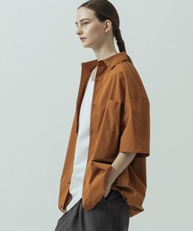 【SLICK/スリック】Cotton Like Typewriter Drawstring Regular Collar Shirt/コットンライク タイプライター ドローストリング レギュラーカラーシャツ