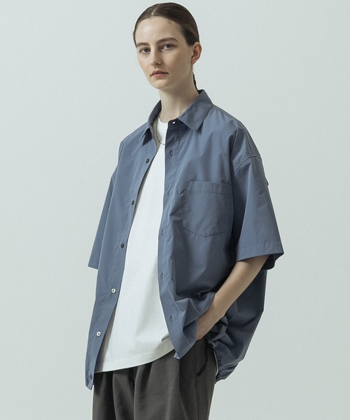 SLICK(スリック)の「【SLICK/スリック】Cotton Like Typewriter Drawstring Regular Collar Shirt/コットンライク タイプライター ドローストリング レギュラーカラーシャツ(シャツ/ブラウス・メンズ・オレンジ/ブラック/ブルー/グレイッシュベージュ・2/1/3)」の22枚目の写真
