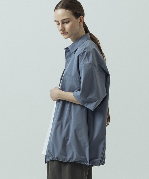 SLICK(スリック)の「【SLICK/スリック】Cotton Like Typewriter Drawstring Regular Collar Shirt/コットンライク タイプライター ドローストリング レギュラーカラーシャツ(シャツ/ブラウス・メンズ・オレンジ/ブラック/ブルー/グレイッシュベージュ・2/1/3)」の20枚目の写真