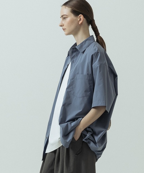 SLICK(スリック)の「【SLICK/スリック】Cotton Like Typewriter Drawstring Regular Collar Shirt/コットンライク タイプライター ドローストリング レギュラーカラーシャツ(シャツ/ブラウス・メンズ・オレンジ/ブラック/ブルー/グレイッシュベージュ・2/1/3)」の21枚目の写真