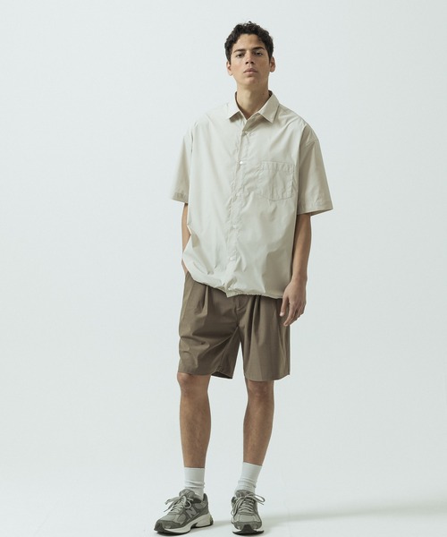 SLICK(スリック)の「【SLICK/スリック】Cotton Like Typewriter Drawstring Regular Collar Shirt/コットンライク タイプライター ドローストリング レギュラーカラーシャツ(シャツ/ブラウス・メンズ・オレンジ/ブラック/ブルー/グレイッシュベージュ・2/1/3)」の7枚目の写真