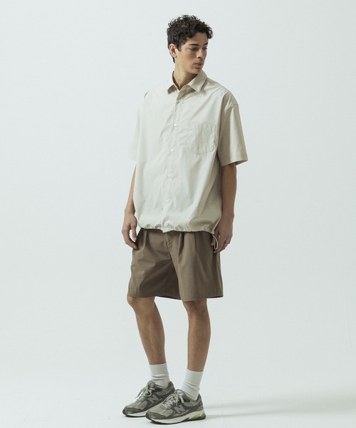 SLICK(スリック)の「【SLICK/スリック】Cotton Like Typewriter Drawstring Regular Collar Shirt/コットンライク タイプライター ドローストリング レギュラーカラーシャツ(シャツ/ブラウス・メンズ・オレンジ/ブラック/ブルー/グレイッシュベージュ・2/1/3)」の11枚目の写真