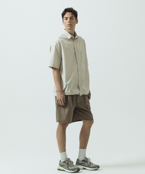 SLICK(スリック)の「【SLICK/スリック】Cotton Like Typewriter Drawstring Regular Collar Shirt/コットンライク タイプライター ドローストリング レギュラーカラーシャツ(シャツ/ブラウス・メンズ・オレンジ/ブラック/ブルー/グレイッシュベージュ・2/1/3)」の12枚目の写真