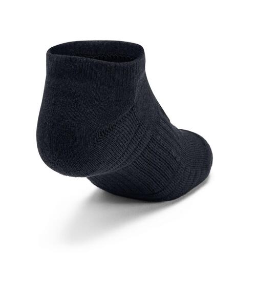 UNDER ARMOUR(アンダーアーマー)の「UAトレーニング コットン ノーショー ソックス (3足セット)(トレーニング/メンズ/レディース)(ソックス/靴下・レディース・ブラック・M/L)」の2枚目の写真