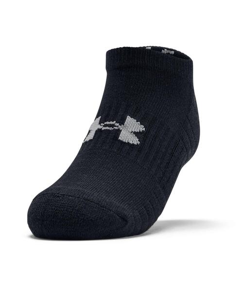 UNDER ARMOUR(アンダーアーマー)の「UAトレーニング コットン ノーショー ソックス (3足セット)(トレーニング/メンズ/レディース)(ソックス/靴下・レディース・ブラック・M/L)」の3枚目の写真