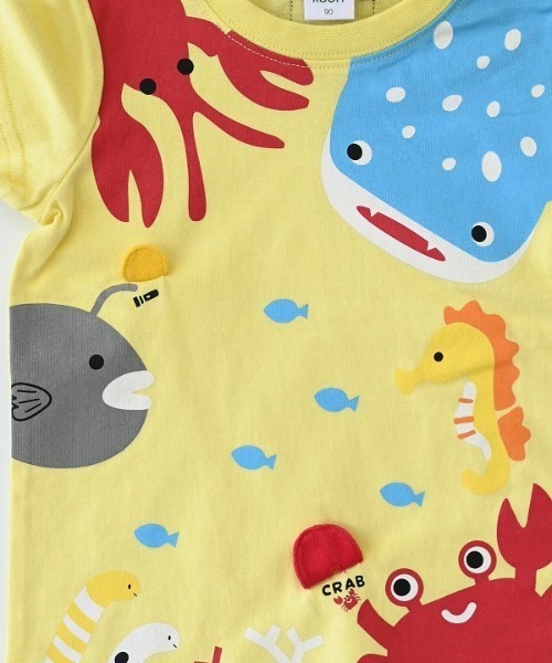 CHEEK ROOM(チークルーム)の「CHEEK ROOM/チークルーム 海の魚たち Tシャツ(Tシャツ/カットソー・キッズ・イエロー/オレンジ/サックスブルー・80cm/100cm/110cm/120cm/130cm/90cm)」の10枚目の写真