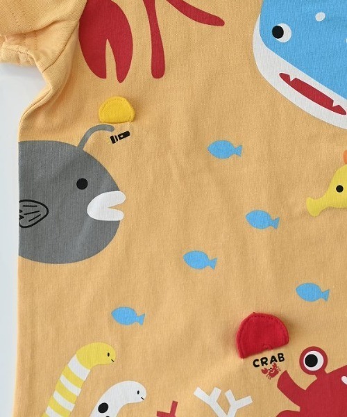 CHEEK ROOM(チークルーム)の「CHEEK ROOM/チークルーム 海の魚たち Tシャツ(Tシャツ/カットソー・キッズ・イエロー/オレンジ/サックスブルー・80cm/100cm/110cm/120cm/130cm/90cm)」の11枚目の写真
