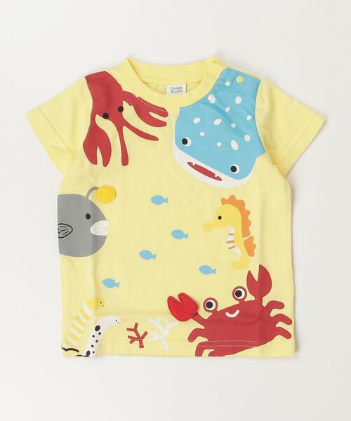 CHEEK ROOM(チークルーム)の「CHEEK ROOM/チークルーム 海の魚たち Tシャツ(Tシャツ/カットソー・キッズ・イエロー/オレンジ/サックスブルー・80cm/100cm/110cm/120cm/130cm/90cm)」の7枚目の写真