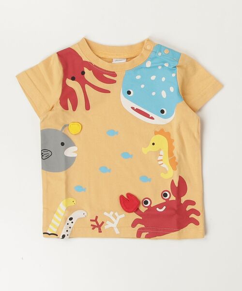 CHEEK ROOM(チークルーム)の「CHEEK ROOM/チークルーム 海の魚たち Tシャツ(Tシャツ/カットソー・キッズ・イエロー/オレンジ/サックスブルー・80cm/100cm/110cm/120cm/130cm/90cm)」の9枚目の写真