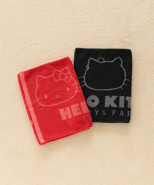 LOWRYS FARM（ローリーズファーム）の「【サンリオキャラクターズ】フェイスタオル 647260/GOODS（タオル・レディース・ブラック/レッド・FREE）」の4枚目の写真