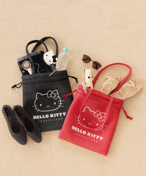 LOWRYS FARM（ローリーズファーム）の「【サンリオキャラクターズ】フェイスタオル 647260/GOODS（タオル・レディース・ブラック/レッド・FREE）」の5枚目の写真