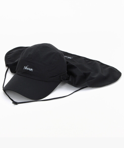 しーちゃん　遮光キャップ 撥水 ブラック 黒 シルバー NANGA/ナンガ Dotair LONG VISOR SHADE CAP（キャップ）｜NANGA
