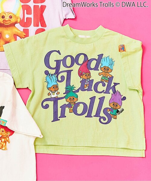 F.O.KIDS(エフオーキッズ)の「トロールズ グラフィックTシャツ(Tシャツ/カットソー・キッズ・ライム/オフホワイト/ラベンダー・140/130/150/120/110/100/90/80)」の3枚目の写真