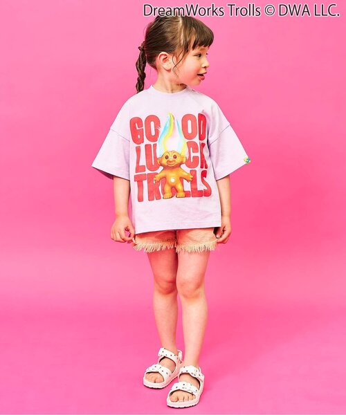 F.O.KIDS(エフオーキッズ)の「トロールズ グラフィックTシャツ(Tシャツ/カットソー・キッズ・ライム/オフホワイト/ラベンダー・140/130/150/120/110/100/90/80)」の4枚目の写真
