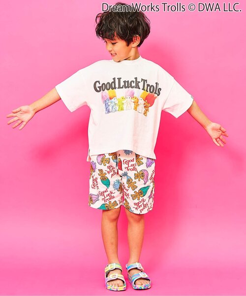 F.O.KIDS(エフオーキッズ)の「トロールズ グラフィックTシャツ(Tシャツ/カットソー・キッズ・ライム/オフホワイト/ラベンダー・140/130/150/120/110/100/90/80)」の6枚目の写真