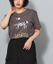 ダルメシアン・ラフスケッチ グラフィッククルーネックTシャツ