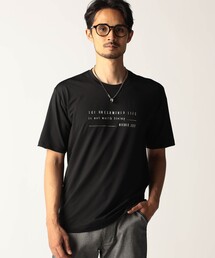 メタルジェルプリントクルーネックTシャツ