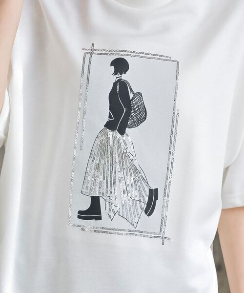 rps(アールピーエス)の「スパンコールGirlワイドT(Tシャツ/カットソー・レディース・ライトグレー/ブラック/オフホワイト・フリー)」の11枚目の写真