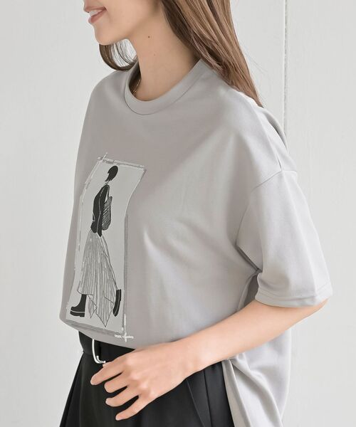 rps(アールピーエス)の「スパンコールGirlワイドT(Tシャツ/カットソー・レディース・ライトグレー/ブラック/オフホワイト・フリー)」の18枚目の写真