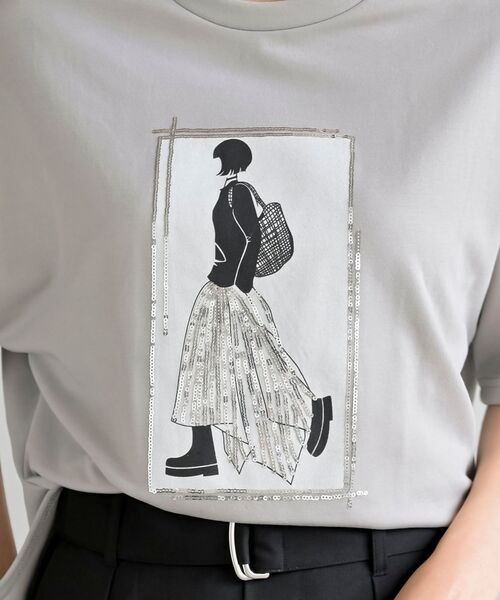 rps(アールピーエス)の「スパンコールGirlワイドT(Tシャツ/カットソー・レディース・ライトグレー/ブラック/オフホワイト・フリー)」の19枚目の写真