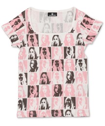 半袖Tシャツ/総柄ガール/平成ギャル