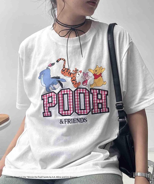 AS KNOW AS plus(アズノゥアズプラス)の「〇Disney / アソートTシャツ 【Disney(ディズニー)】(Tシャツ/カットソー・レディース・アイボリー/サックスブルー/チャコールグレー/杢グレー/ホワイト系/グレー系/アイボリー系/サックスブルー系/ピンク系1/グレー系1/ホワイト系1/ダークグリーン系1・FREE)」の4枚目の写真