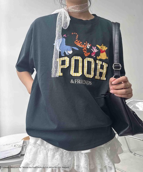 AS KNOW AS plus(アズノゥアズプラス)の「〇Disney / アソートTシャツ 【Disney(ディズニー)】(Tシャツ/カットソー・レディース・アイボリー/サックスブルー/チャコールグレー/杢グレー/ホワイト系/グレー系/アイボリー系/サックスブルー系/ピンク系1/グレー系1/ホワイト系1/ダークグリーン系1・FREE)」の9枚目の写真