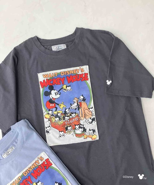 AS KNOW AS plus(アズノゥアズプラス)の「〇Disney / アソートTシャツ 【Disney(ディズニー)】(Tシャツ/カットソー・レディース・アイボリー/サックスブルー/チャコールグレー/杢グレー/ホワイト系/グレー系/アイボリー系/サックスブルー系・FREE)」の15枚目の写真