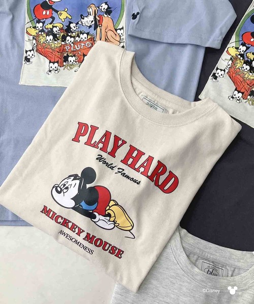 AS KNOW AS plus(アズノゥアズプラス)の「〇Disney / アソートTシャツ 【Disney(ディズニー)】(Tシャツ/カットソー・レディース・アイボリー/サックスブルー/チャコールグレー/杢グレー/ホワイト系/グレー系/アイボリー系/サックスブルー系・FREE)」の19枚目の写真