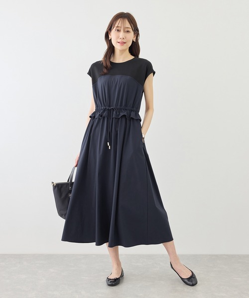ROPE' PICNIC(ロペピクニック)の「ナイロンビスチェドッキングカットワンピース/UVカット・接触冷感(ワンピース・レディース・ネイビー/ベージュ/ブラック・FREE)」の12枚目の写真